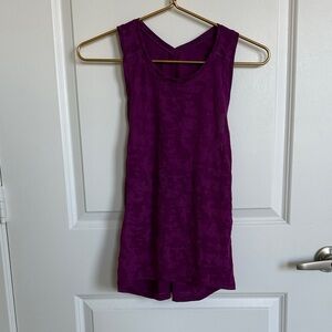 lululemon purple camo mesh tank top